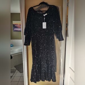 Angeleye Sequin Long Sleeve Dress